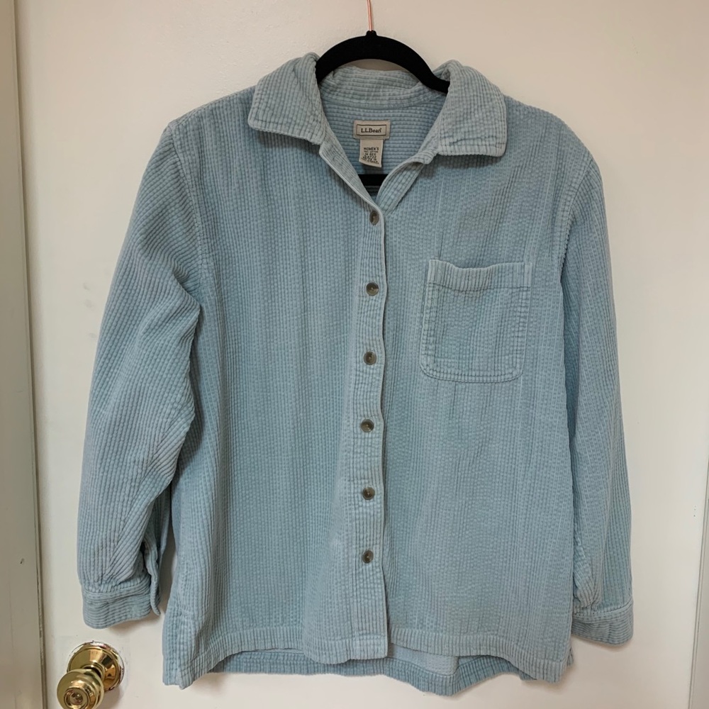 LL Bean Wide Wale Corduroy Button Down Shirt